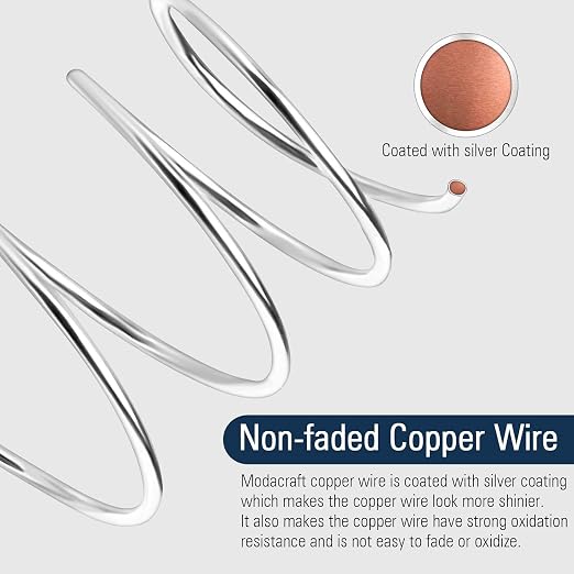 Modacraft 22 Gauge Silver Wire for Jewelry Making - Image 3