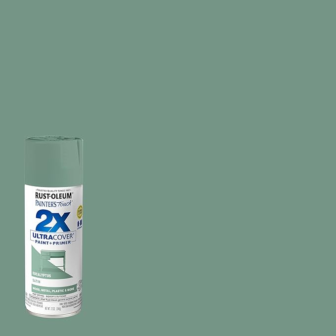 Rust-Oleum Painter's Touch 2X Ultra Cover Spray Paint, Satin Eucalyptus | - Image 2