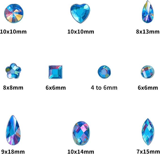 1000 Pcs Crystal AB Colorful Jewels Gems - Image 2