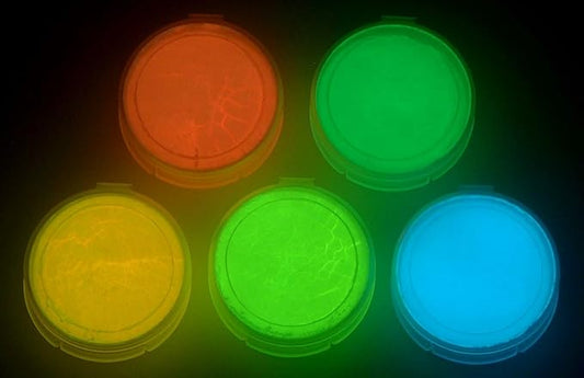 Fluorescent 5 Color Pack Glow in The Dark Pigment Powder - 12g Each, 60g Total…