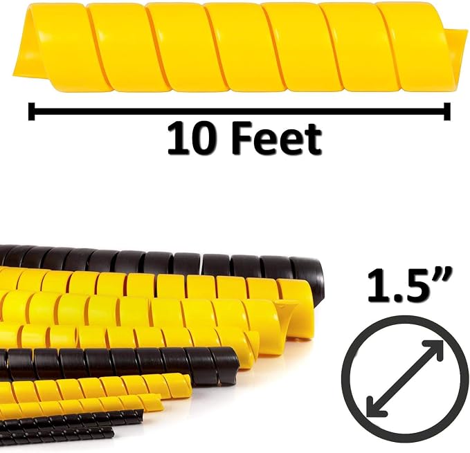 Electriduct 1.5 Inch Heavy Duty Spiral Wrap HDPE Flexible Plastic Cable Sleeve - Image 3