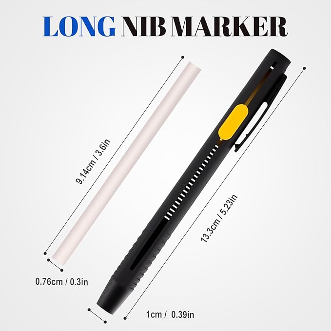 Heat Erasable Fabric Markers for Sewing, Quilting & Embroidery & DIY Crafts - Washable, Refillable DIY Chalk Pens for Cotton & Knitted Fabrics, Sewing Supplies (2 Pens+20 Refills)