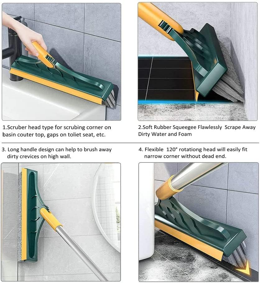 2 in 1 Cleaning Scrub Brush Grout Brush Scrape Floor Scrub Brush - Image 5