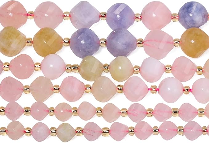 42pcs Natural Morganite Stone Beads - Image 7