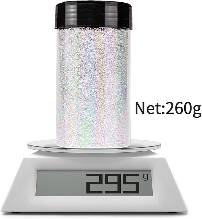 High Capacity 260g Shaker Bottle Package Metalic Fine Glitter,ANGXILIN Fine Glitter for Tumbler Jewelry Making,Epoxy Resin DIY Craft,Face Body Nail Art Fine Glitter (Chinese red)