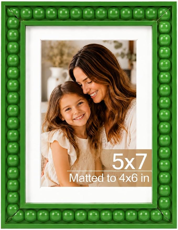 Solid Wood 5x7 Picture Frame Beaded Frame by QOTIB