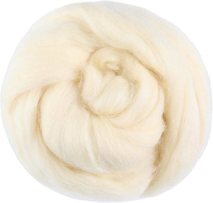 3.53oz Wool Roving, Wool Felting Supplies, Pure Wools, Chunky Yarn, Spinning by Jupean