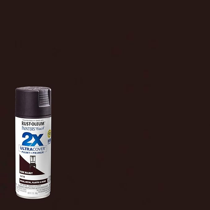Rust-Oleum Painter's Touch 2X Ultra Cover Spray Paint, Satin Dark Walnut | - Image 2