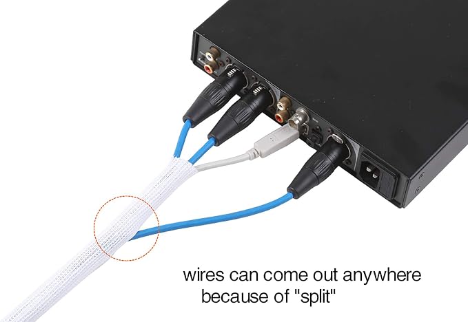 Alex Tech 25ft - 3/4 inch Cord Protector Wire Loom Tubing Cable Sleeve Split - Image 3