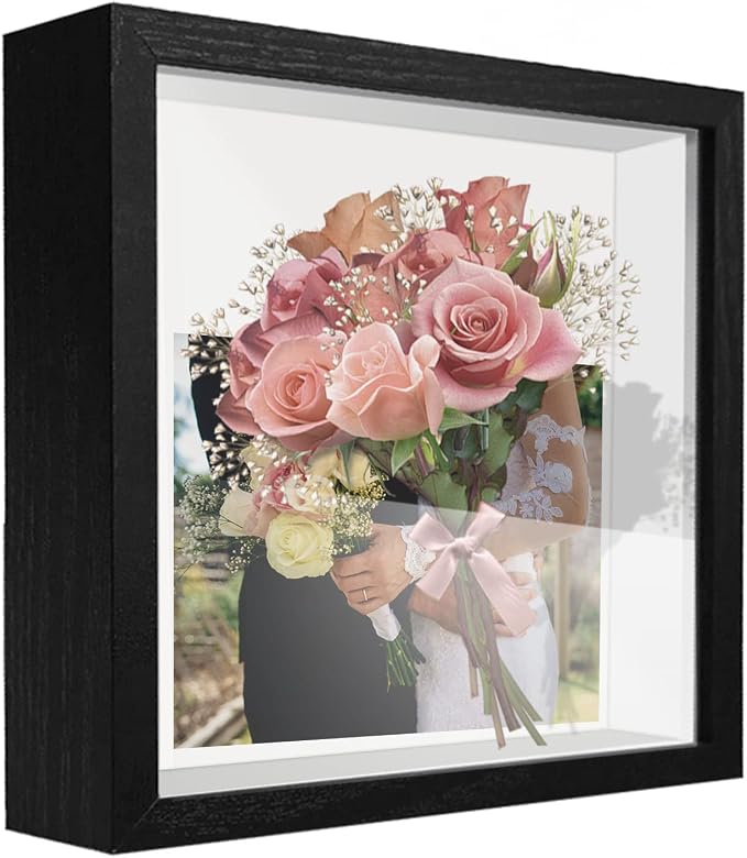 10x10 Shadow Box Frame with Letter Stickers, Graduation Memories Frame by TOUYINGER