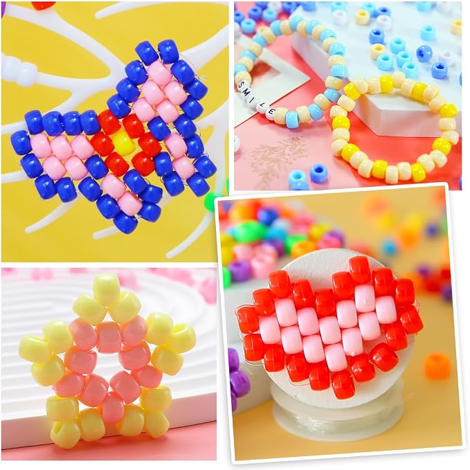 IOOLEEM 4000pcs Glitter Pony Beads, Beads - Image 6