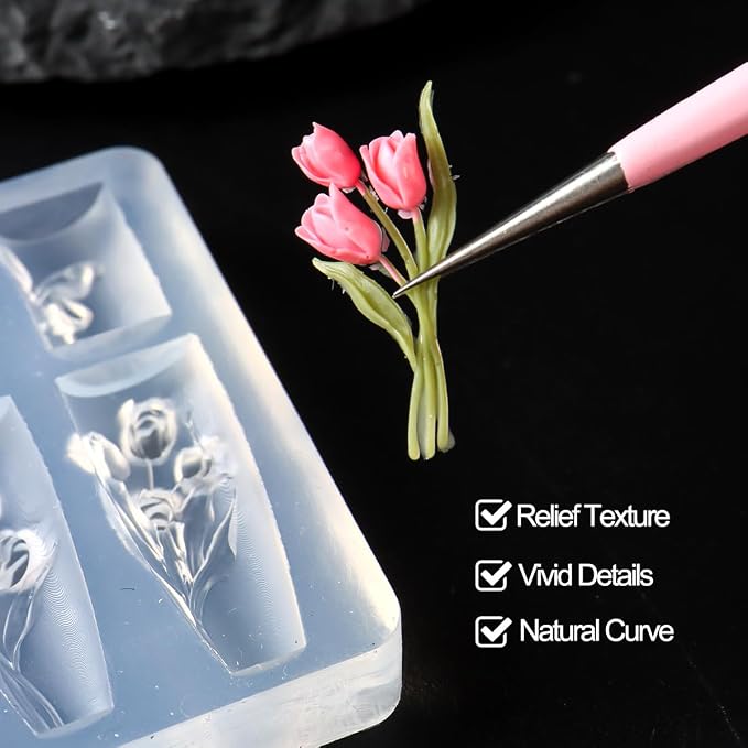 3D Flowers Nail Molds - Image 5