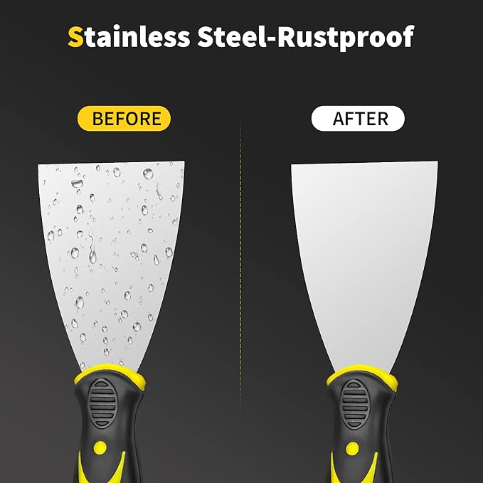 Putty Knife, Stainless Steel Paint Scraper, Taping Knife Tool - Image 4