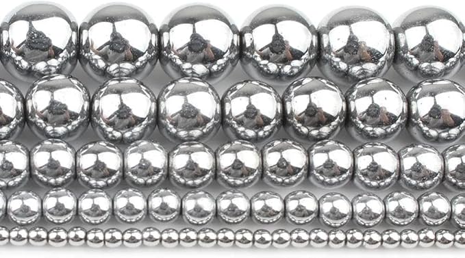 Zenkeeper 108Pcs Silver Hematite Spacer Loose Beads Bulk - Image 2