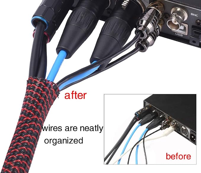 Alex Tech 10ft - 1/2 inch Cord Protector Wire Loom Tubing Cable Sleeve Split - Image 5