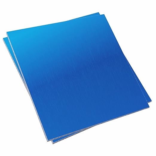 2 Pieces 6061 T651 Aluminum Sheet Metal 6X 6x0.02(24Gauge) Inch Rectangle Metal Plate, 0.5mm Aluminum Sheet, Plate for Crafting, Industry