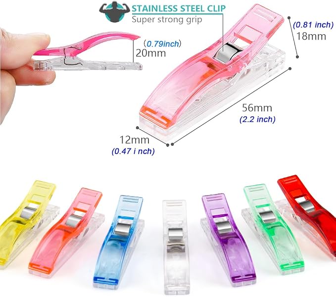 Doukey Large Sewing Clips Fabric Clips 50PCS Jumbo Quilt Clips - Image 4