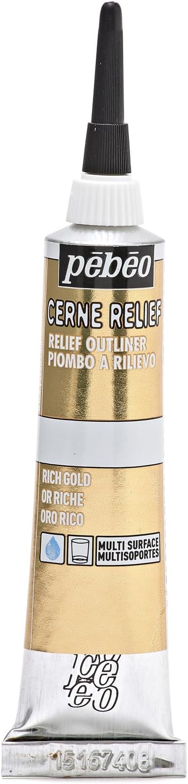Pebeo Vitrail, Cerne Relief Dimensional Paint, 20 ml Tube by Unknown