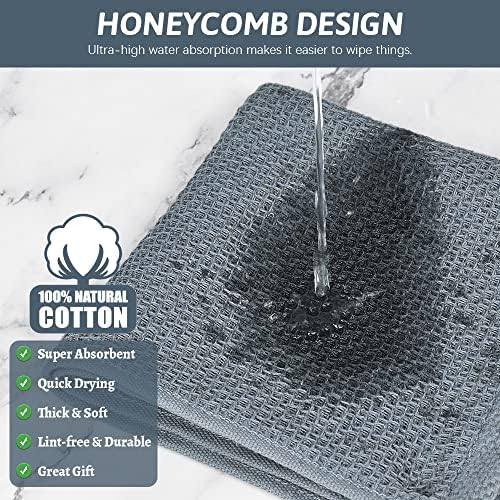 Nialnant Cotton Cleaning Rags, Waffle Weave Kitchen Towels, Absorbent Dish - Image 4