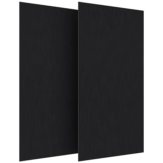 2Pack Anodized Aluminum Sheet 6 x 12 x 1/32(0.0315") Inch Black Anodized Aluminum Metal Plates Engraving Blanks for Laser Engraving, DIY, 0.8MM Thin Decorative Aluminum Metal Sheets for Crafting