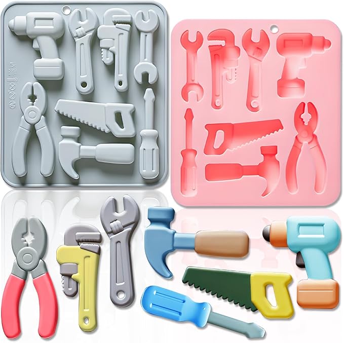 2 Pack Hardware Tools Silicone Mold Set by JOMIHONEY