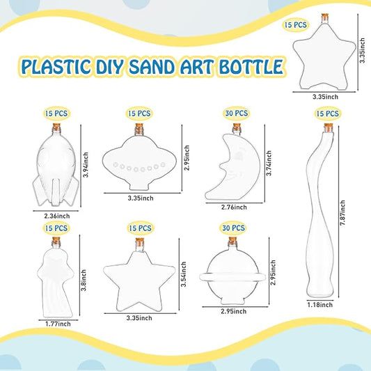 Tanlade 150 Pcs Plastic Sand Art Bottles - Image 2