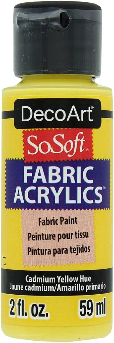 Deco Art SoSoft Fabric Acrylic Paint 2oz-Cadmium Yellow Hue by DecoArtAcrylicPaintCraftSupplies