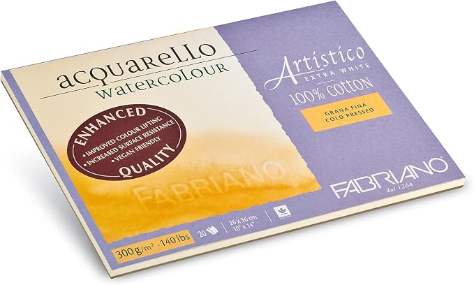 Fabriano Artistico Watercolor Block, 10 x 14, Extra White by Unknown