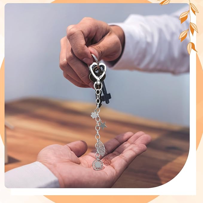 Liliaafar 48 Set Keychain Making Kit Gold Silver Metal Keychain Clips - Image 5
