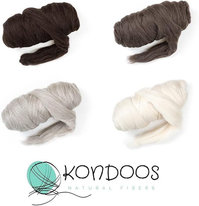 Natural Wool Bulk roving, 1 lb. Best Wool - Image 5