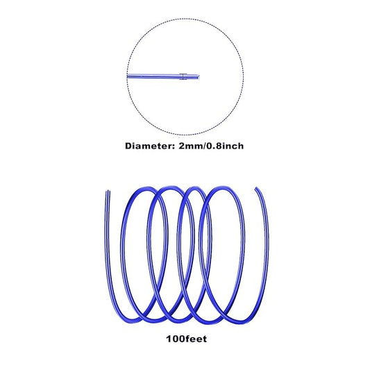 2mm Aluminum Wire - 100 Feet, 12 Gauge, Bendable, Anodized for Sculpting, Jewelry Making, Armature Making