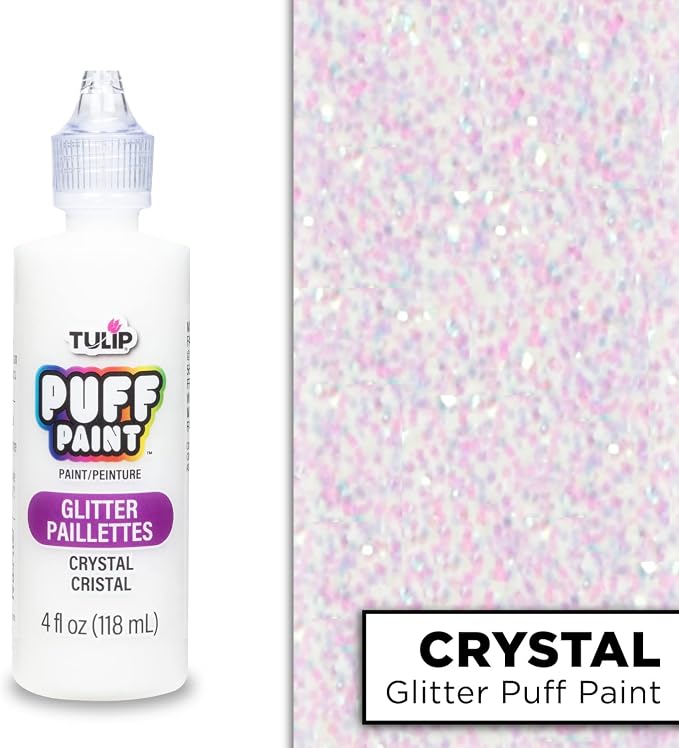 TULIP Dimensional Fabric Paint 4oz, Glitter Crystal Sparkle - Image 3