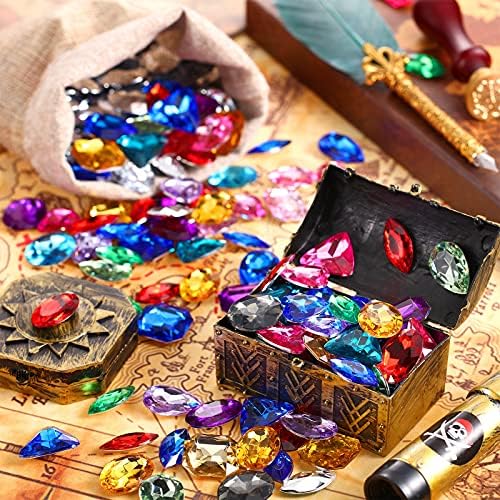 100 Pieces Toy Gems Pirate Treasure Jewels Fake Acrylic Gems Multicolor Bling - Image 7