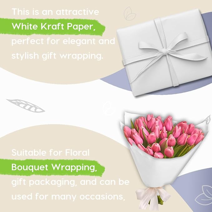 PerkHomy White Kraft Paper Roll 48" x 1 - Image 4