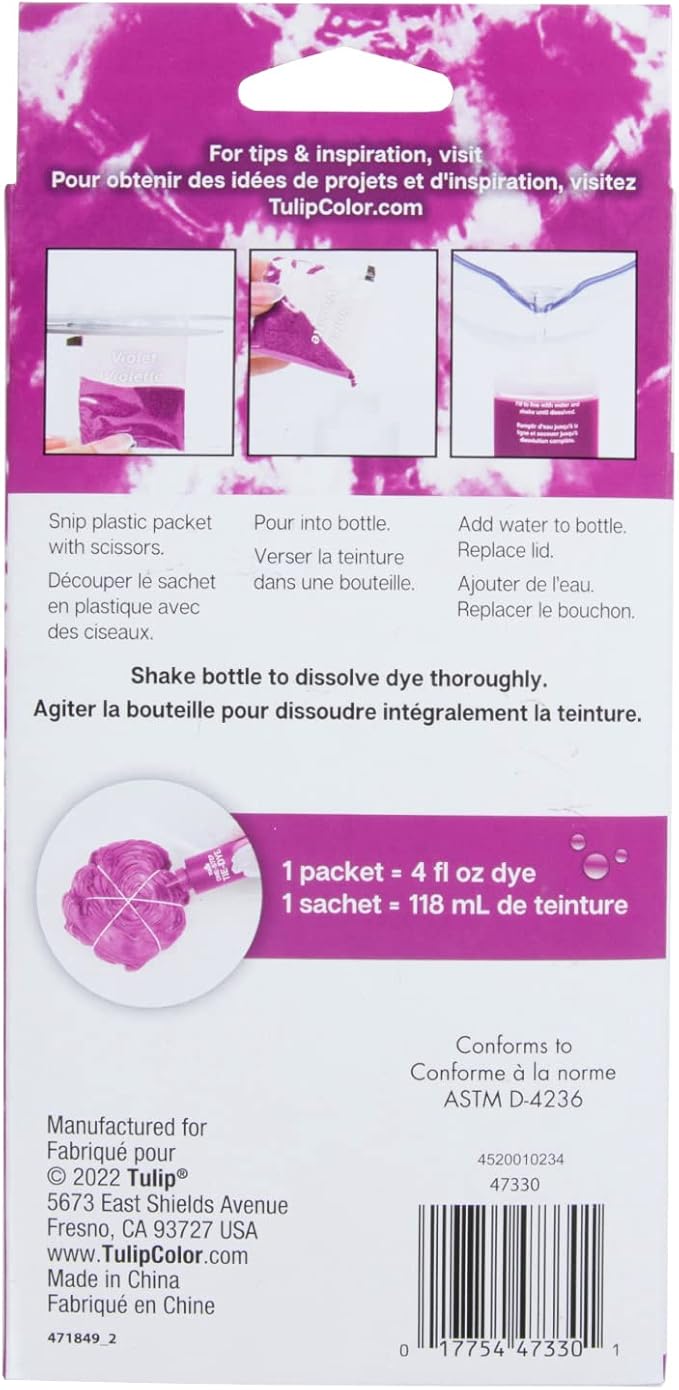 Tulip One-Step Tie-Dye Kit, 3 Fabric Dye Refill Packs - Image 6
