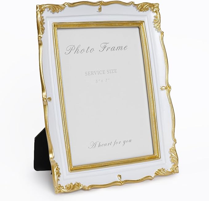 Cuspin 5x7 Vintage Picture Frame, Ornate Wedding Picture Frame by Cuspin
