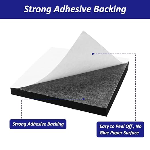 Foam Padding Sheets with Adhesive Backing - 3/4" Thick Self Stick Neoprene Insulation Foam,4PCS 3/4 Inch Thick X 4 Inch Long X 4 Inch Wide