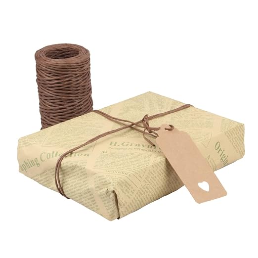 Floral Wire, 2 Rolls Rustic Paper Wrapped Metal Wire 14 Gauge 328 Feet | Bind - Image 3