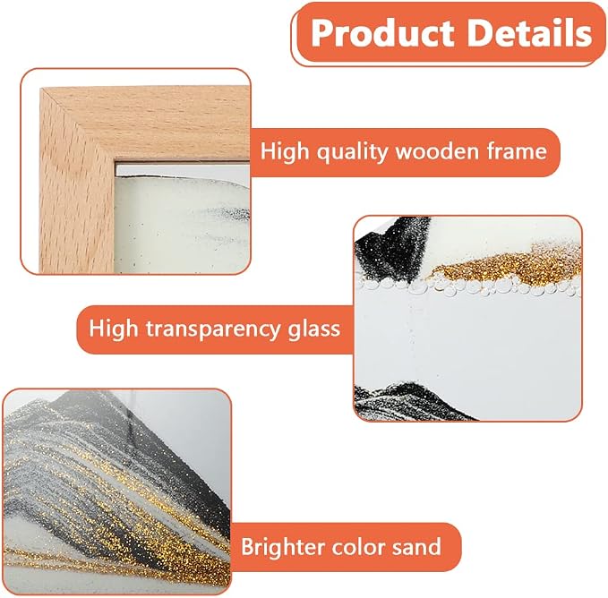 Bochino Moving Sand Art Picture Dynamic Sand Picture 3D Sand Art Frame - Image 3