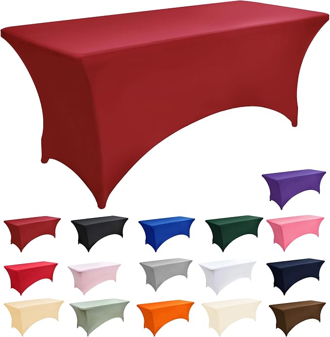 10-Pack 6ft Spandex Table Covers - Image 3