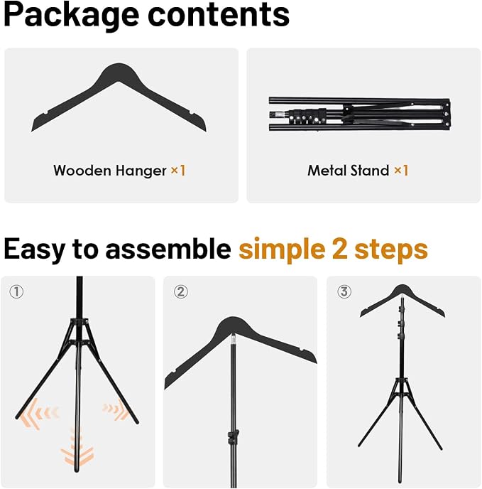 2 Pack Shirt Display Stand, 32-63 Inch Height Adjustable Mannequin Torso - Image 3
