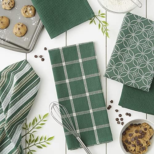 DII Assorted Woven Kitchen Set, Dark Green, 5 Piece - Image 3