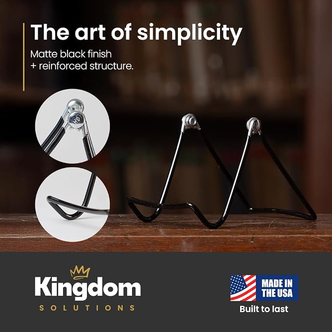 KINGDOM SOLUTIONS MADE IN USA 12-Pack Adjustable Black Metal Easels - Image 6