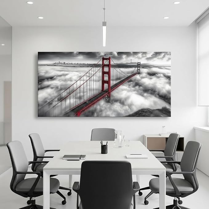 ZESTRILIA San Francisco Golden Gate Bridge Wall Art, Decor - Image 3