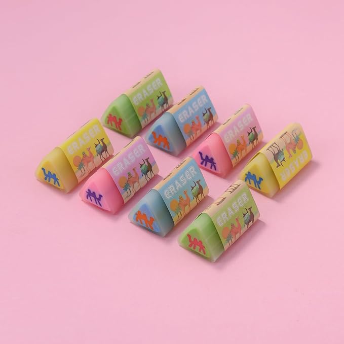 16 Pack Camel Erasers for Kids, Kawaii Erasers for Students, Animal Eraser for School Supplies Prize Gifts Party Favors