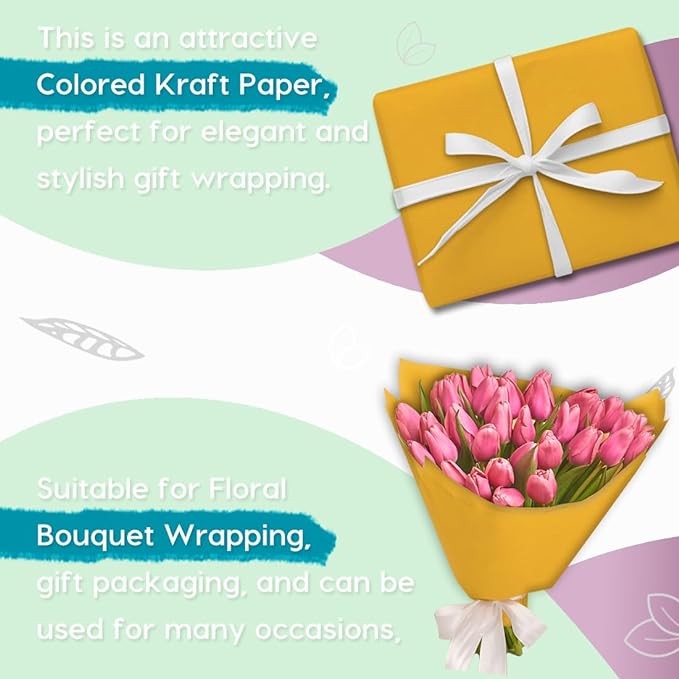 PerkHomy Orange Kraft Paper Roll 48" x 1 - Image 4