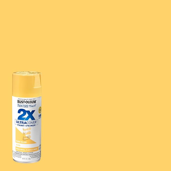 Rust-Oleum Painter's Touch 2X Ultra Cover Spray Paint, Gloss Warm Yellow | - Image 2