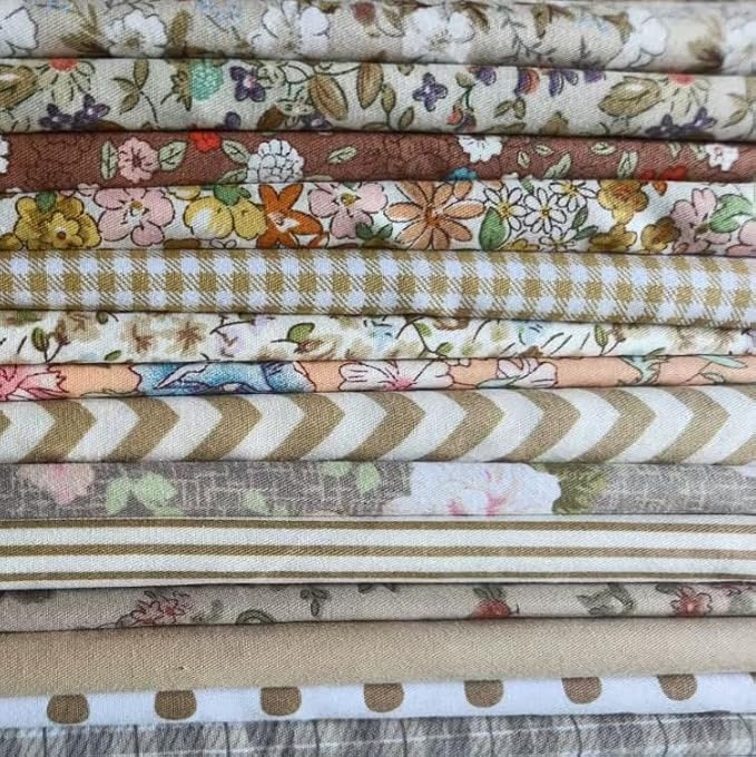 Cotton Fabric DIY Making Supplies Quilting Patchwork Fabric Fat Quarter Bundles by Antetek