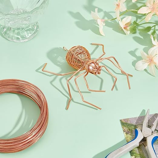 BENECREAT 32.81 Feet Solid Copper Wire, 14 Gauge Round Soft Pure Wire for Jewelry Making, Craft Gem Wrapping