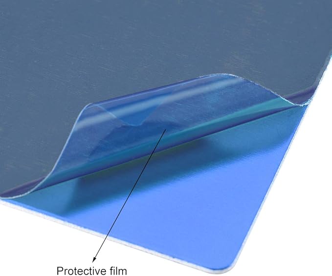 uxcell Blank Metal Card 100x50x0.8mm Anodized Aluminum Plate for DIY Laser Printing Engraving Blue 5 Pcs